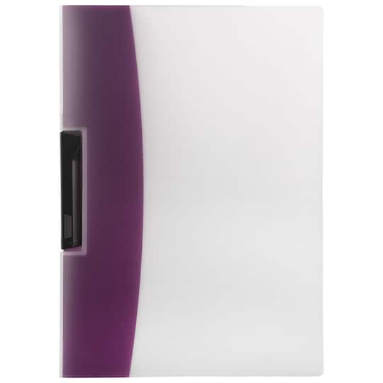 JAM Paper 9" x 12" Purple Plastic Report Cover with Swing Lock Clip, 20ct.
